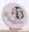 Round wooden photo frame